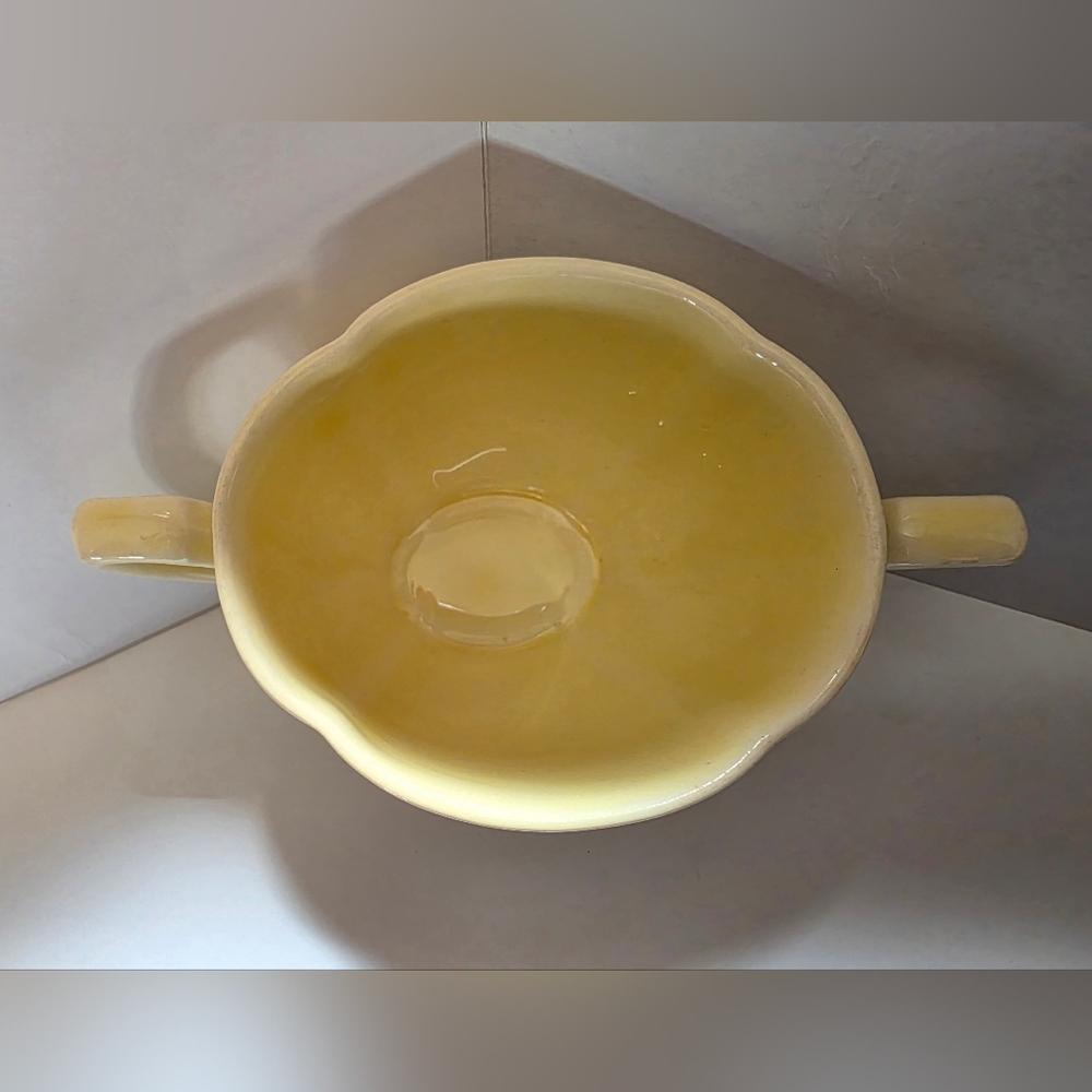 Vintage Canons Pottery Co Sugar Bowl with two handles Bird Designs - Picture 3 of 6